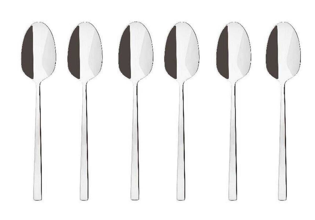SET KAVNIH ŽLIČK  Rock kovina           - barve nerjavečega jekla, Basics, kovina (21/13/4cm) - Sambonet