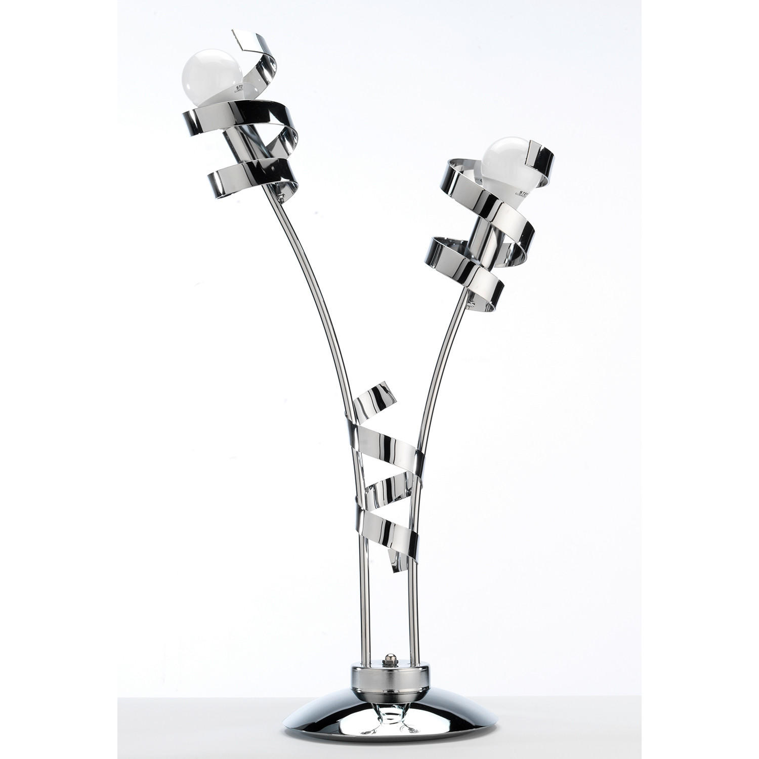 TISCHLEUCHTE 40/65 cm   - Chromfarben, Design, Metall (40/65cm)