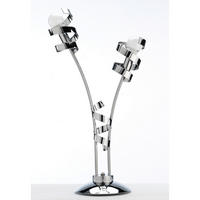 TISCHLEUCHTE 40/65 cm   - Chromfarben, Design, Metall (40/65cm)
