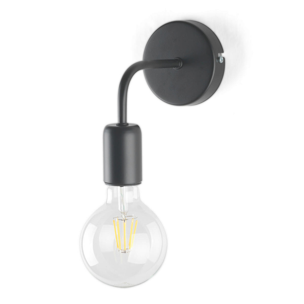 WANDLEUCHTE 10/16/15 cm   - Schwarz, KONVENTIONELL, Metall (10/16/15cm)