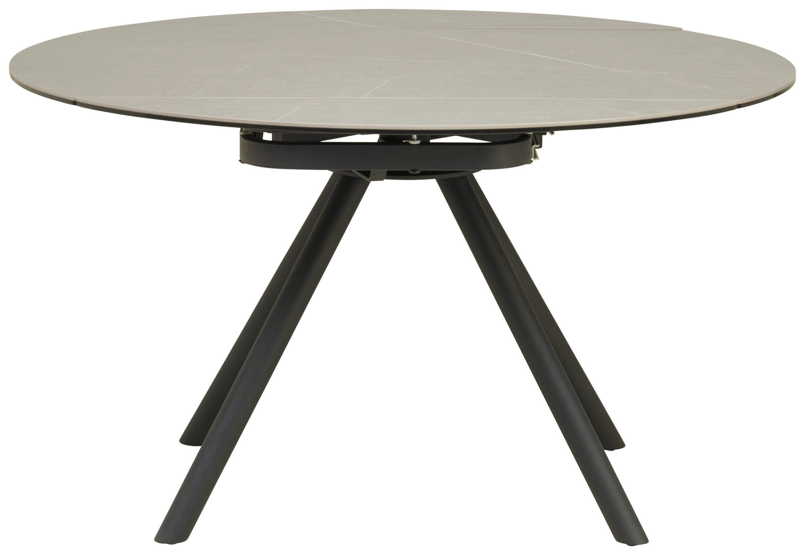 ESSTISCH in Metall, Glas, Keramik  - Schwarz/Grau, LIFESTYLE, Glas/Keramik (80-130/75-77/130cm) - MID.YOU