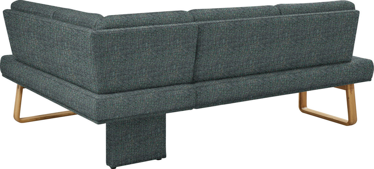ECKBANK 280/174 cm  in Türkis, Eichefarben  - Türkis/Eichefarben, Design, Holz/Textil (280/174cm) - Dieter Knoll