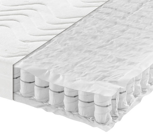 TASCHENFEDERKERNMATRATZE Höhe ca. 19 cm  - Weiß, Basics, Textil (180/200cm) - Sleeptex