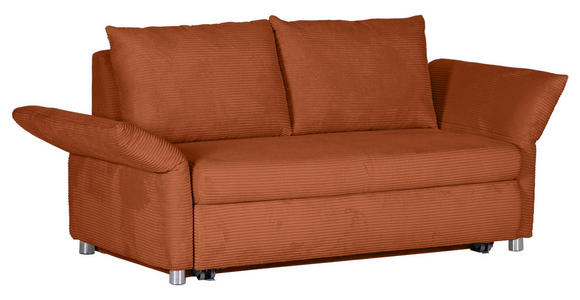 SCHLAFSOFA in Cord Kupferfarben  - Chromfarben/Kupferfarben, Design, Kunststoff/Textil (176/81/98cm) - Xora