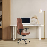 DREHSTUHL Braun  - Schwarz/Braun, Basics, Leder/Kunststoff (68/123-130/68cm) - MID.YOU