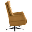 RELAXSESSEL in Leder Currygelb  - Currygelb/Schwarz, Design, Leder/Metall (82/119/85cm) - Dieter Knoll