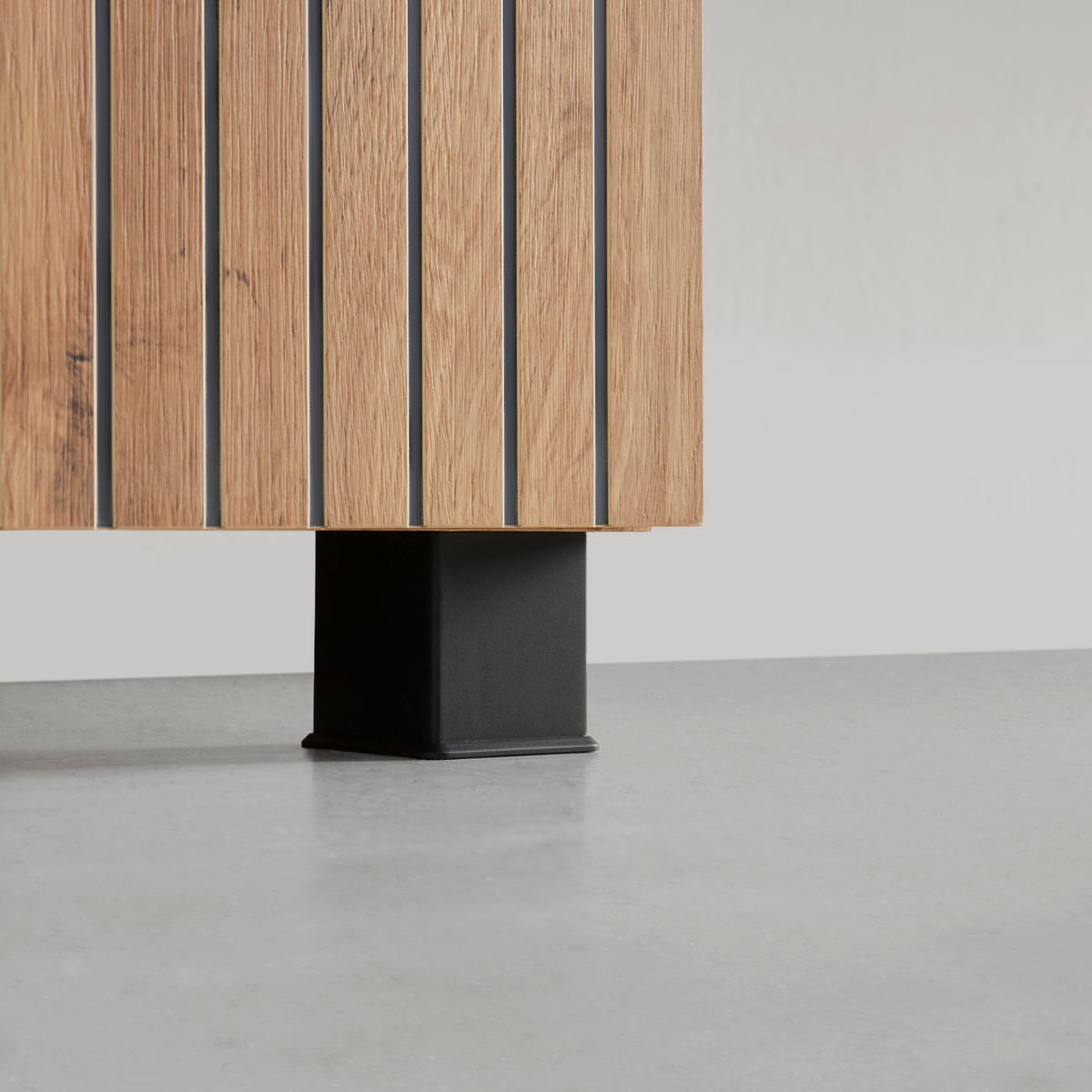 Midischrank Jakarta 30/130/35 cm  - Eiche Wotan/Schwarz, MODERN, Holzwerkstoff/Kunststoff (30/130/35cm) - Held
