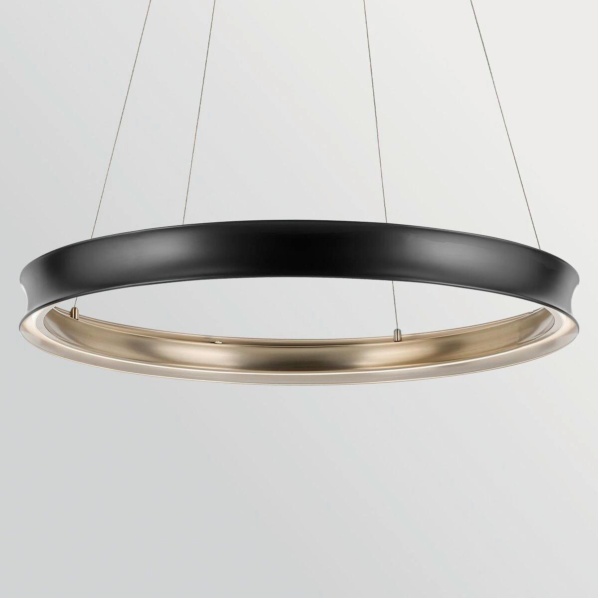LED-HÄNGELEUCHTE Kichler 95/100,3 cm  - Champagner/Schwarz, Design, Metall (95/100,3cm) - Elstead Lighting