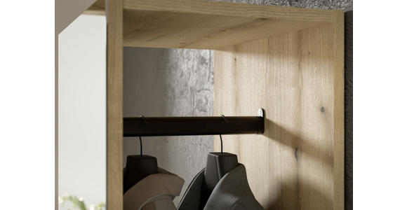 GARDEROBE  in 105/188/38 cm  - Eichefarben/Weiß, MODERN, Glas/Holzwerkstoff (105/188/38cm) - Xora