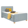 BOXBETT 120/200 cm  in Mintgrau  - Mintgrau/Eichefarben, Design, Holz/Holzwerkstoff (120/200cm) - Moderano