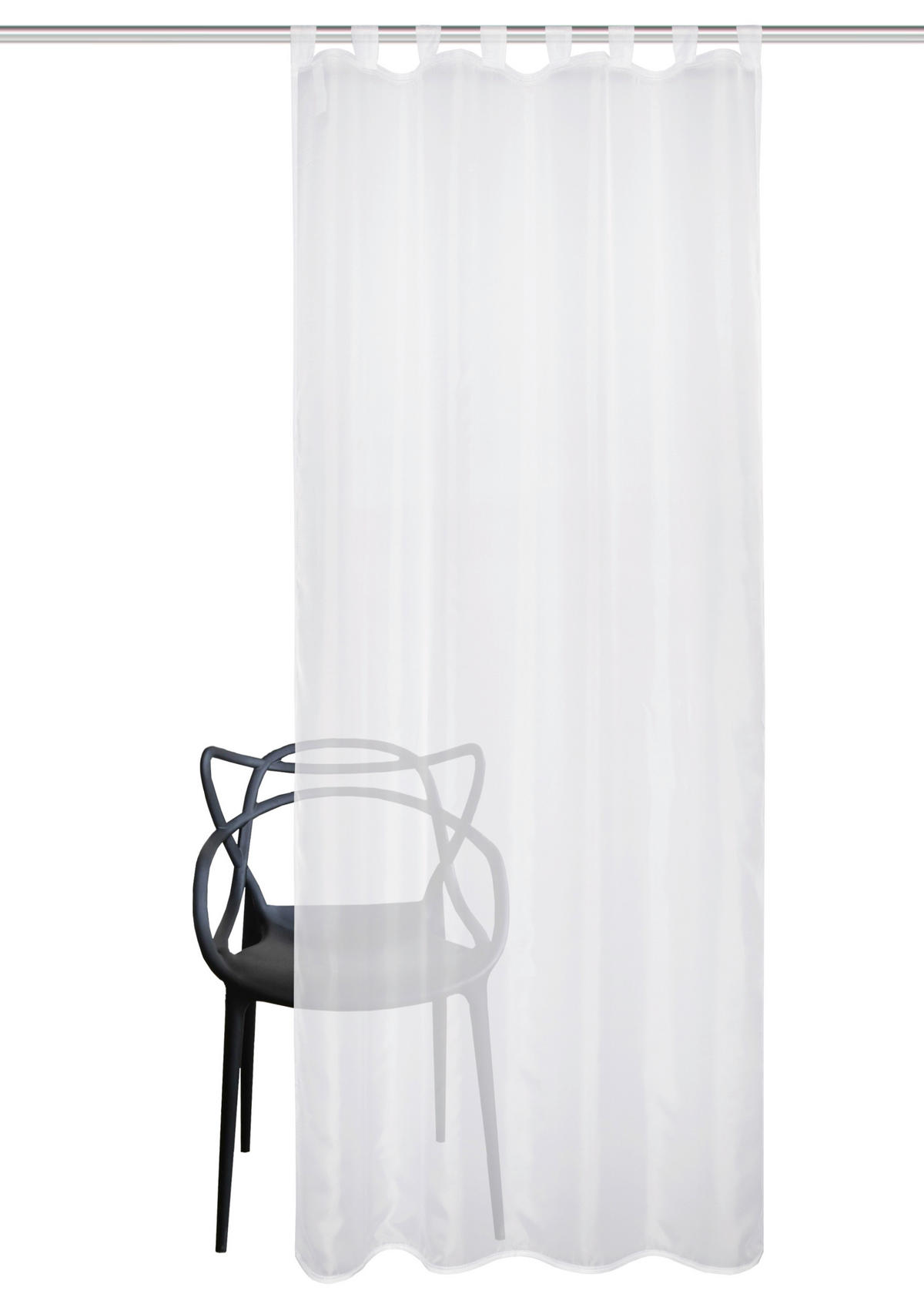 SCHLAUFENSCHAL  transparent   135/245 cm  - Weiß, Basics, Textil (135/245cm)