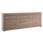 SIDEBOARD 176/79/40 cm  - Eichefarben/Alufarben, Design, Holzwerkstoff/Kunststoff (176/79/40cm) - Carryhome