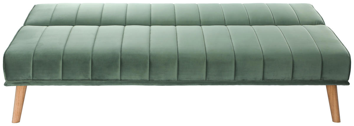 SCHLAFSOFA Samt Mintgrün  - Naturfarben/Mintgrün, Design, Holz/Textil (180/81/86cm) - P & B