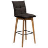 BARHOCKER in Dunkelgrau  - Dunkelgrau/Eichefarben, Natur, Holz (43/112/50cm) - Livetastic