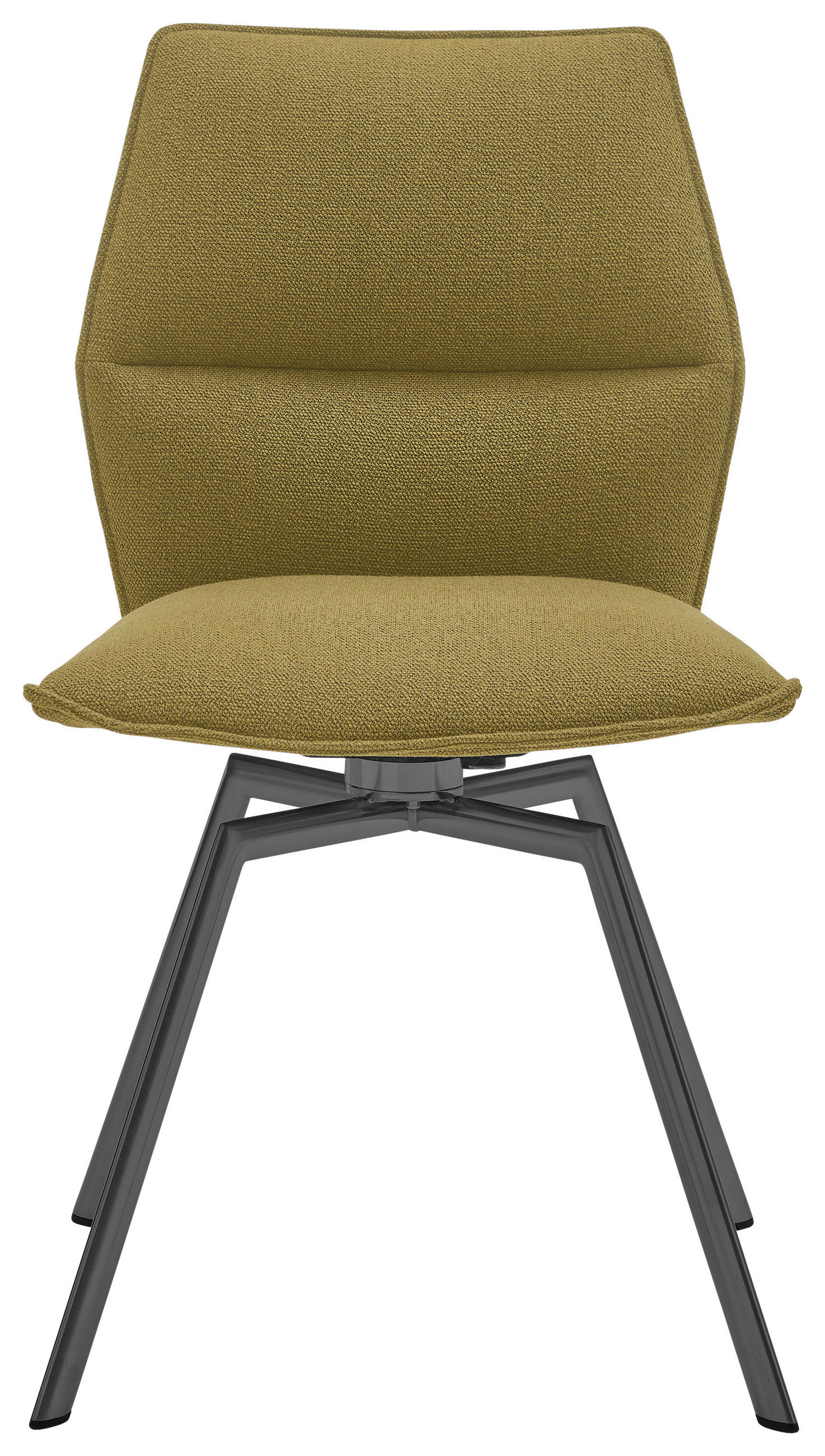 Thumbnail - Venjakob Stuhl, Anthrazit, Grün, Metall, Textil, konisch, Rundrohr, 49x86x60 cm, Goldenes M, Made in Germany, Dgm, Leder...