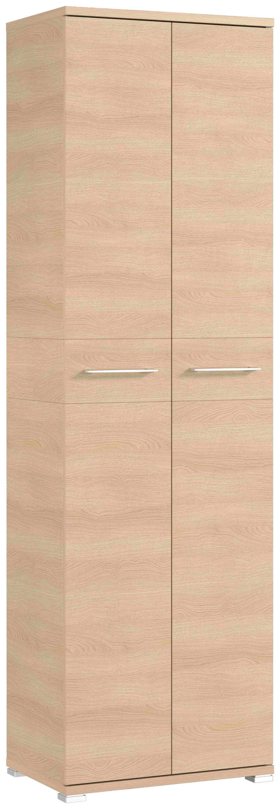 GARDEROBENSCHRANK  in 59/199/40 cm  - Eichefarben/Silberfarben, KONVENTIONELL, Holzwerkstoff/Kunststoff (59/199/40cm)