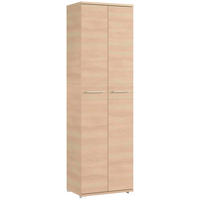 GARDEROBENSCHRANK  in 59/199/40 cm  - Eichefarben/Silberfarben, KONVENTIONELL, Holzwerkstoff/Kunststoff (59/199/40cm)