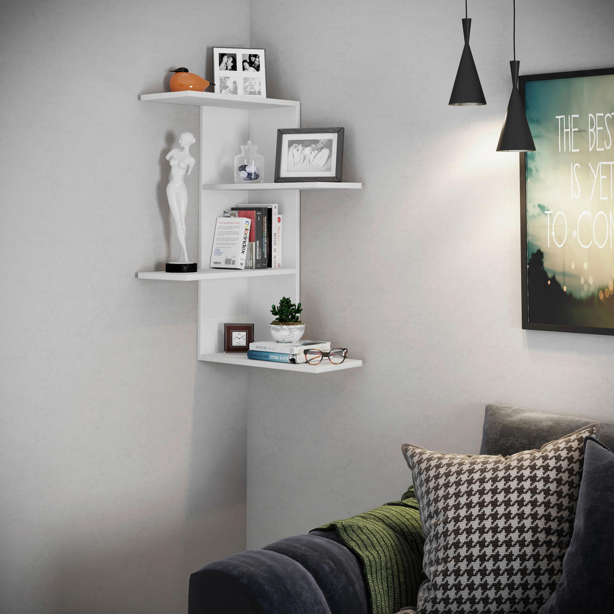 WANDREGAL 45/77/45 cm  - Weiss, Modern, Holzwerkstoff (45/77/45cm) - MID.YOU