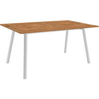 GARTENTISCH 180/100/75 cm  - Silberfarben/Teakfarben, MODERN, Holz/Metall (180/100/75cm) - Stern