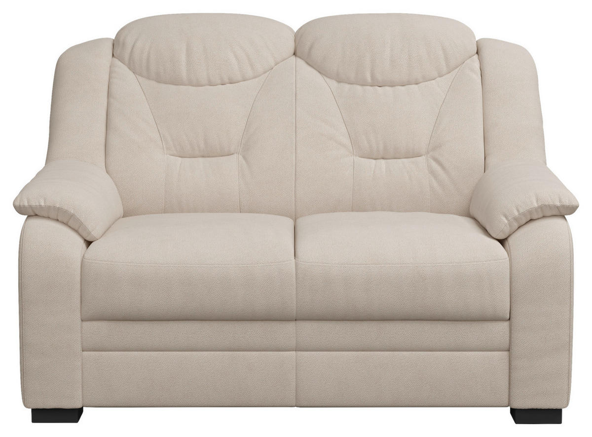 2-SITZER-SOFA  in Chenille Beige  - Beige/Schwarz, Basics, Kunststoff/Textil (138/99/99cm) - MID.YOU
