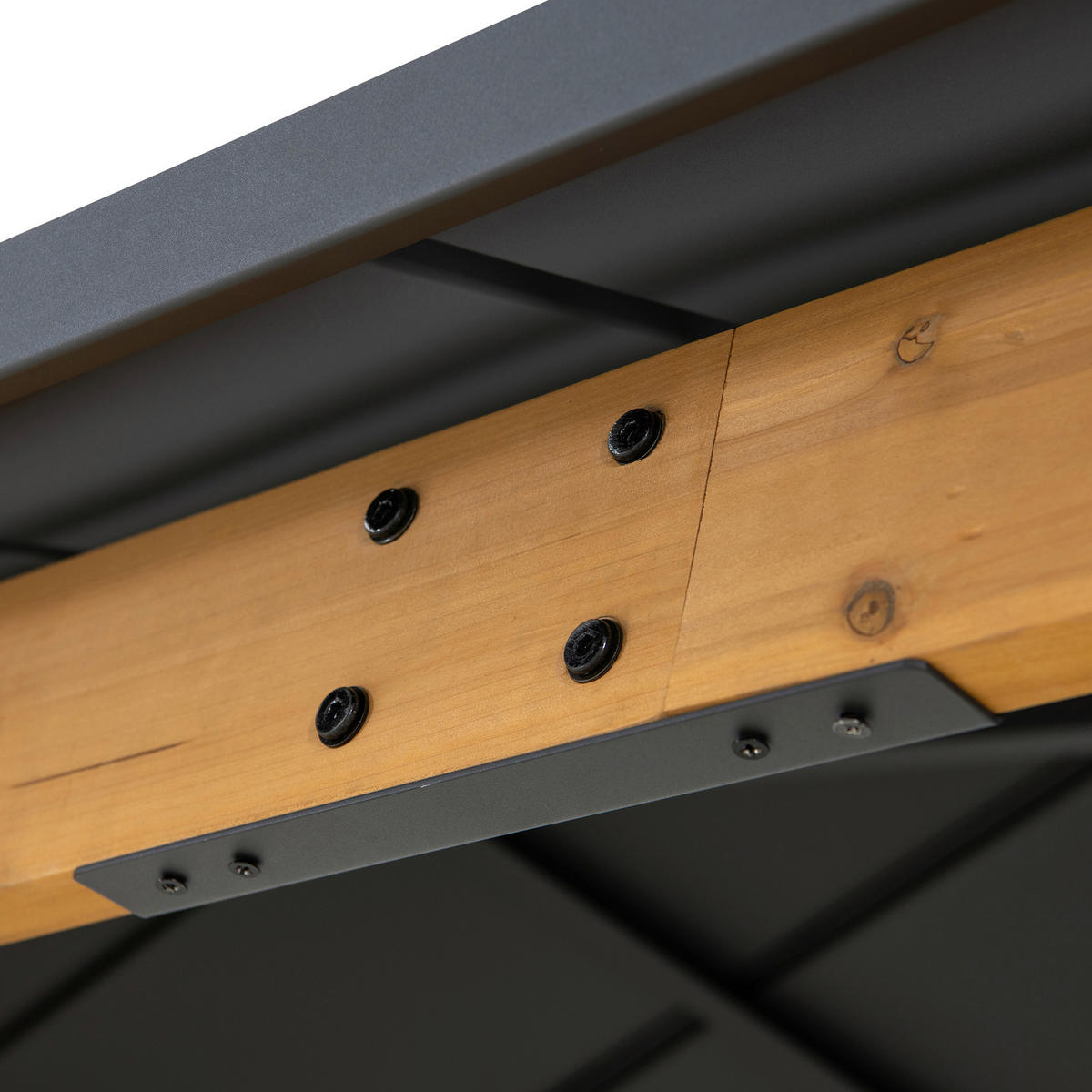PAVILLON 390/320/450 cm  - Anthrazit, Basics, Holz/Metall (390/320/450cm) - Modante