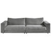 MEGASOFA Feincord Grau  - Schwarz/Grau, Design, Kunststoff/Textil (290/86/127cm) - Pure Home Lifestyle