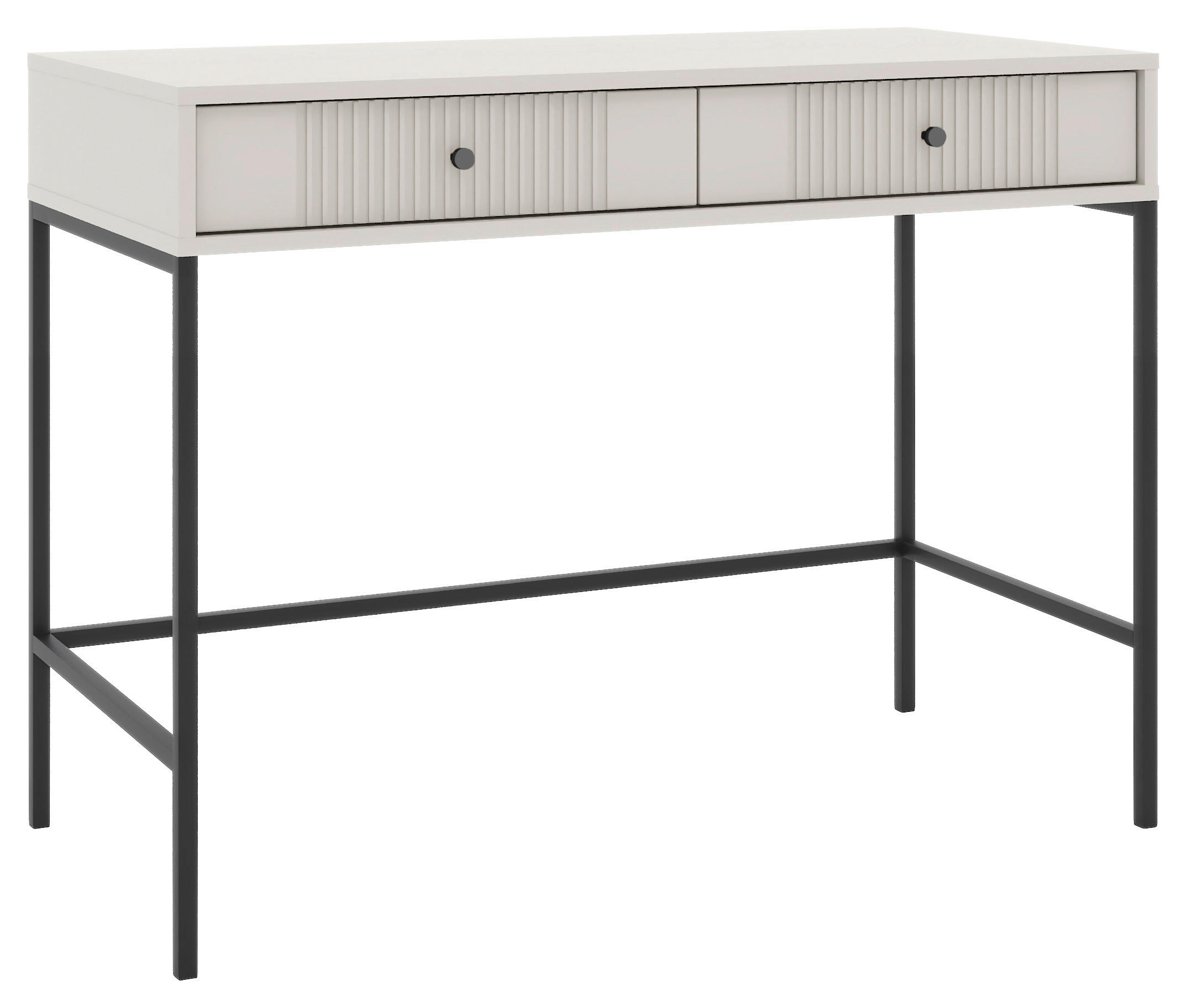 KONSOLENTISCH Iseo Kaschmir  - Kaschmir/Schwarz, Design, Holzwerkstoff/Metall (50/104,5/79cm) - Boxxx