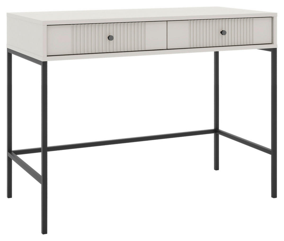 KONSOLENTISCH Iseo Kaschmir  - Kaschmir/Schwarz, Design, Holzwerkstoff/Metall (50/104,5/79cm) - Boxxx