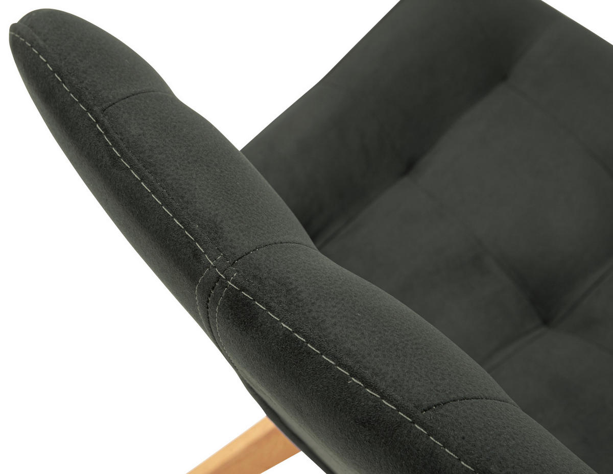 STUHL Flachgewebe Schwarz  - Schwarz, KONVENTIONELL, Holz/Textil (56/84/63cm) - Carryhome