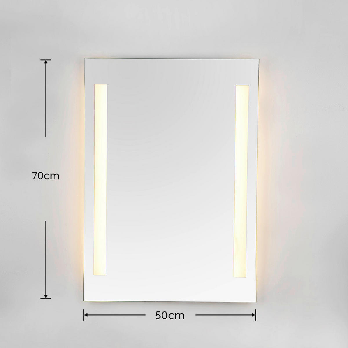 BADEZIMMERSPIEGEL 50/70/3,5 cm  - Basics, Glas (50/70/3,5cm)