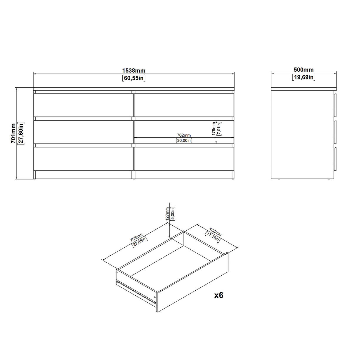 SIDEBOARD  in 153,8/70,1/50 cm  - Kaschmir/Eichefarben, Basics, Holzwerkstoff (153,8/70,1/50cm) - Boxxx