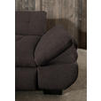 ECKSOFA in Mikrofaser Braun  - Schwarz/Braun, Design, Textil/Metall (198/290cm) - Xora