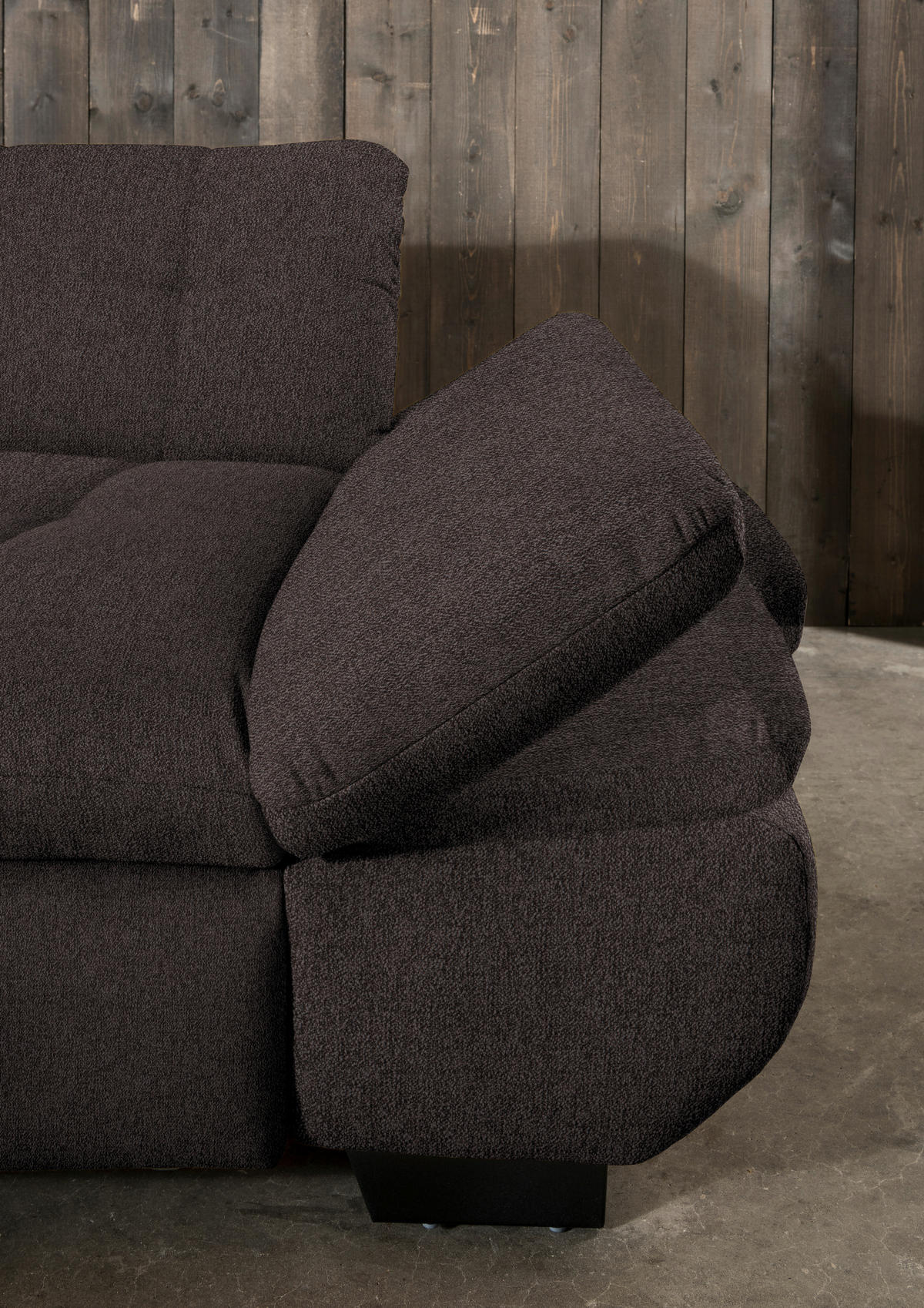 ECKSOFA in Mikrofaser Braun  - Schwarz/Braun, Design, Textil/Metall (198/290cm) - Xora
