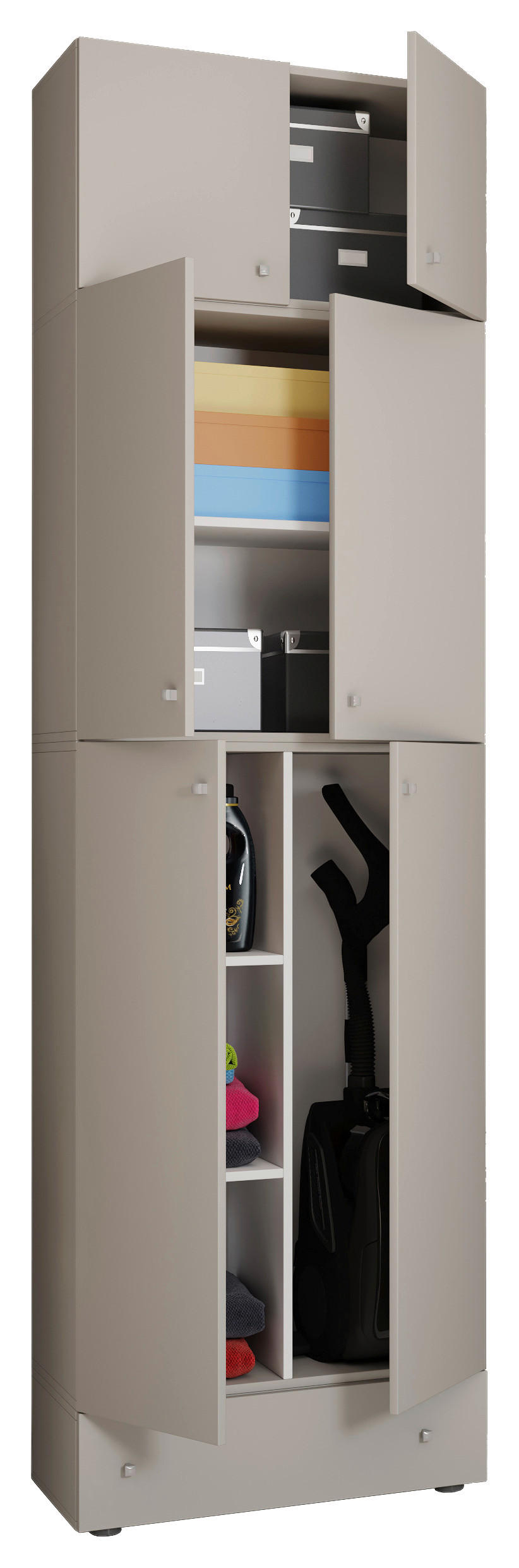 MEHRZWECKSCHRANK 70/240/39 cm  in Grau  - Grau, MODERN, Holzwerkstoff/Kunststoff (70/240/39cm) - MID.YOU