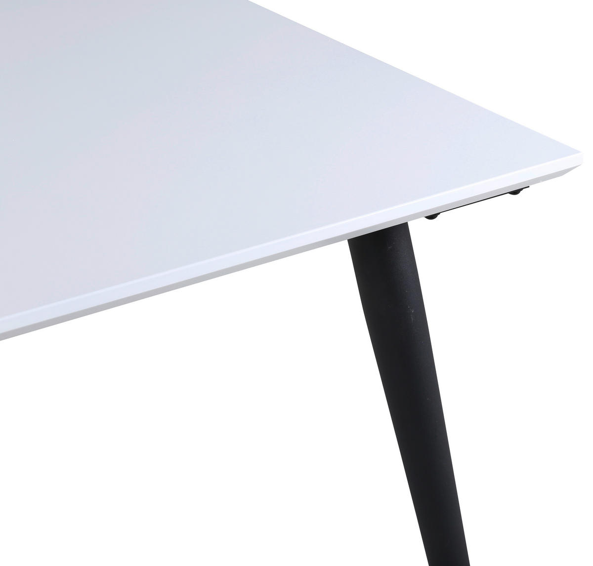 MATBORD i metall, plast 150/90/76 cm   - vit/svart, Design, metall/plast (150/90/76cm) - Livetastic