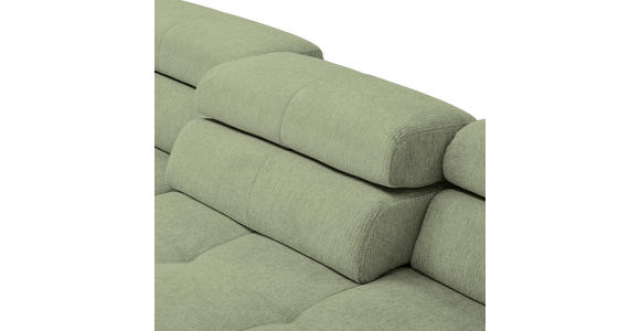ECKSOFA  in Flachgewebe Olivgrün  224/282 cm  - Chromfarben/Olivgrün, KONVENTIONELL, Textil/Metall (224/282cm) - Hom`in