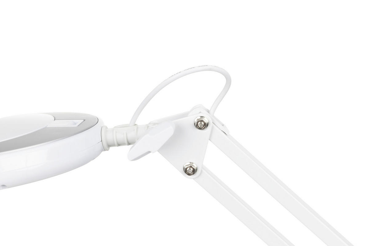 LAMPA NA PÍSACÍ STÔL, 60/15,8/33 cm - biela, Basics, kov/plast (60/15,8/33cm) - Novel