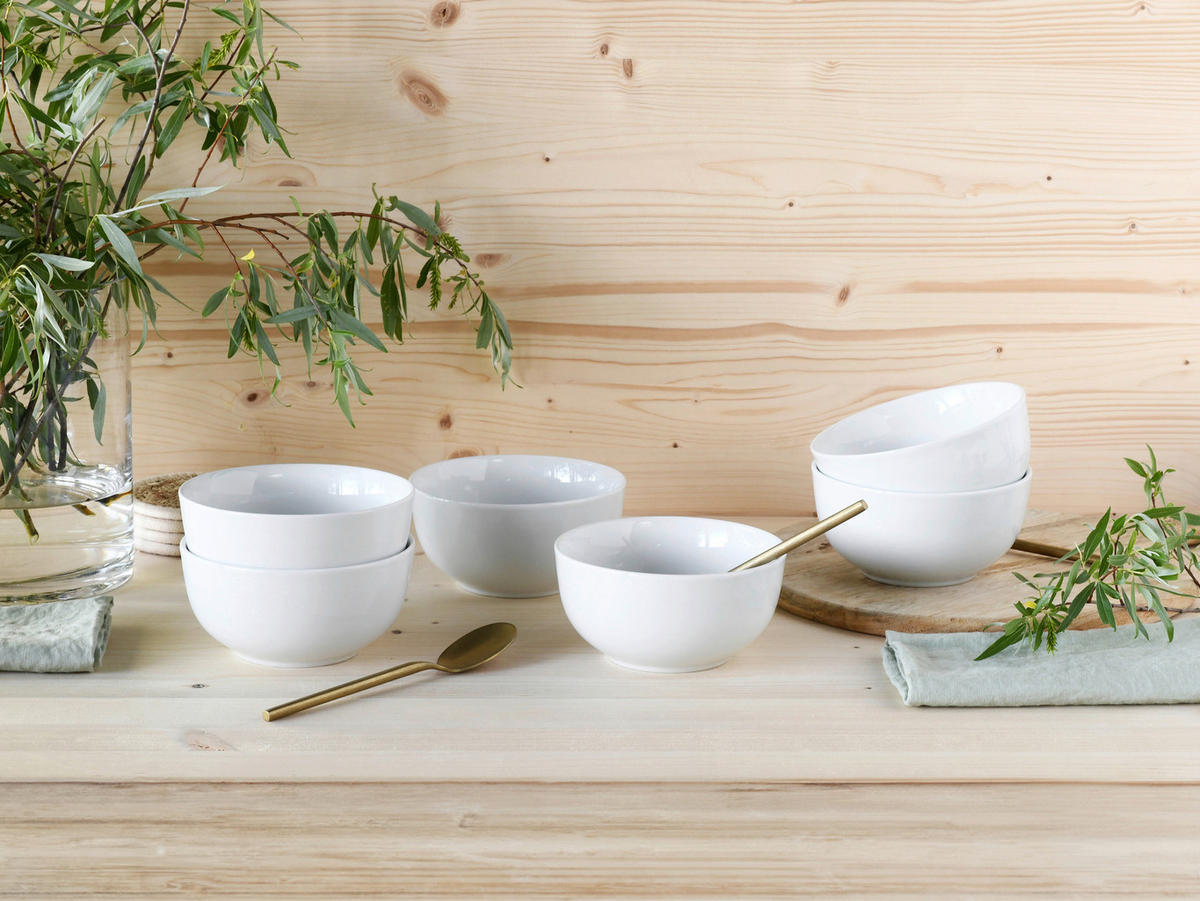 SCHÜSSELSET Luna 6-teilig  - Weiß, Basics, Keramik - Creatable