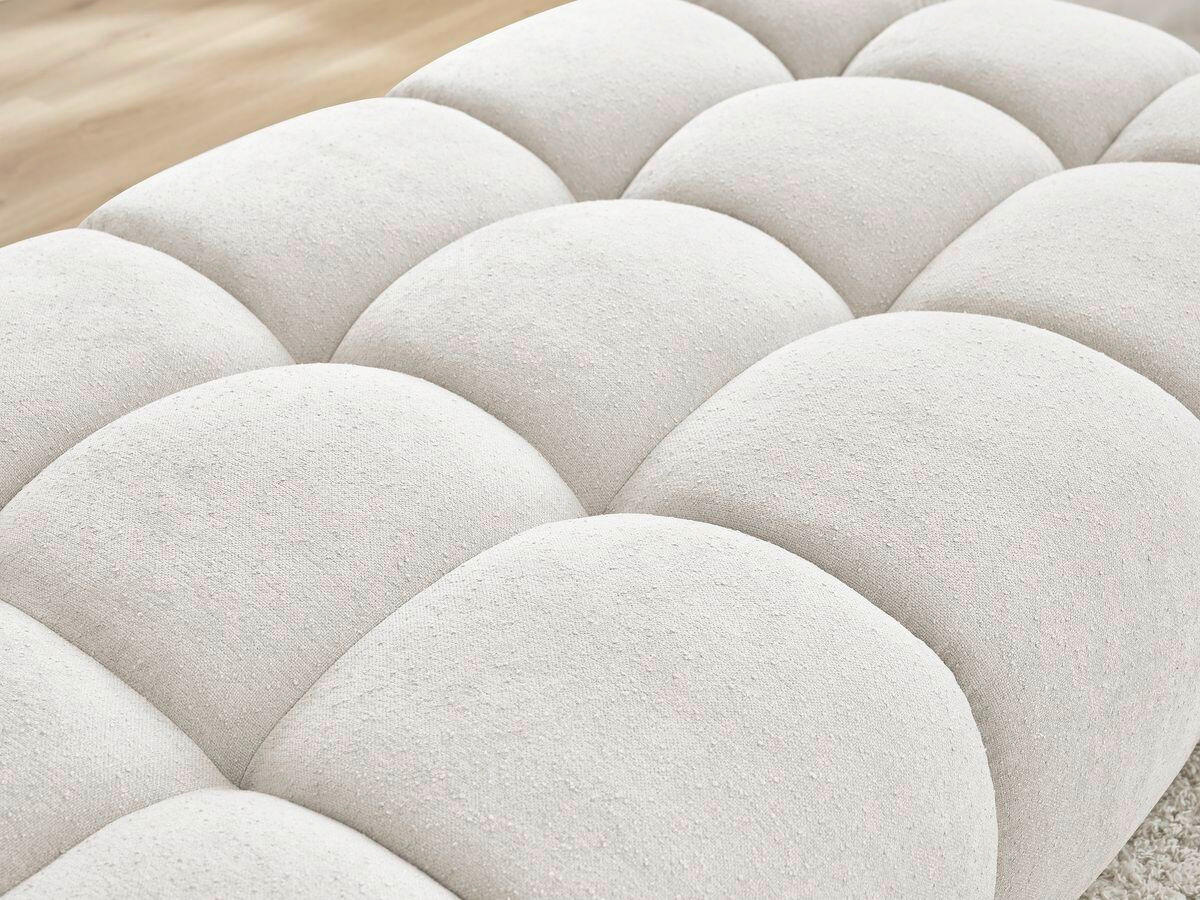 HOCKER EVEREST Struktur Weiß  - Schwarz/Weiß, MODERN, Kunststoff/Textil (166/100/40cm)