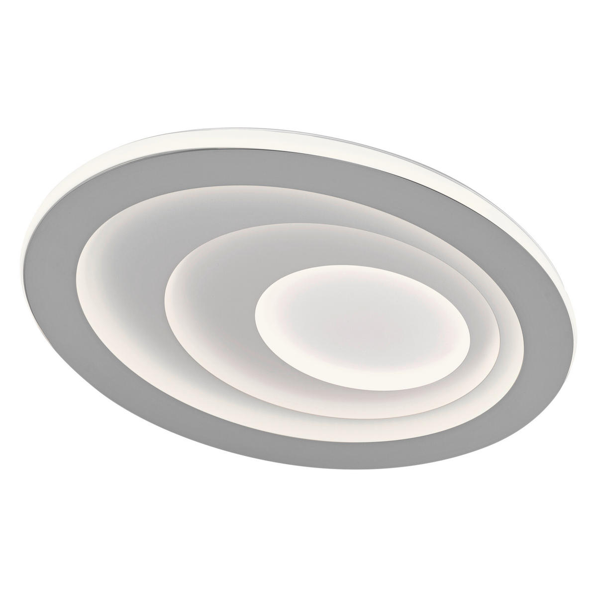 LED-DECKENLEUCHTE Orbis Spiral 38,5/48,5/5,6 cm   - Grau, Design, Kunststoff/Metall (38,5/48,5/5,6cm) - Osram