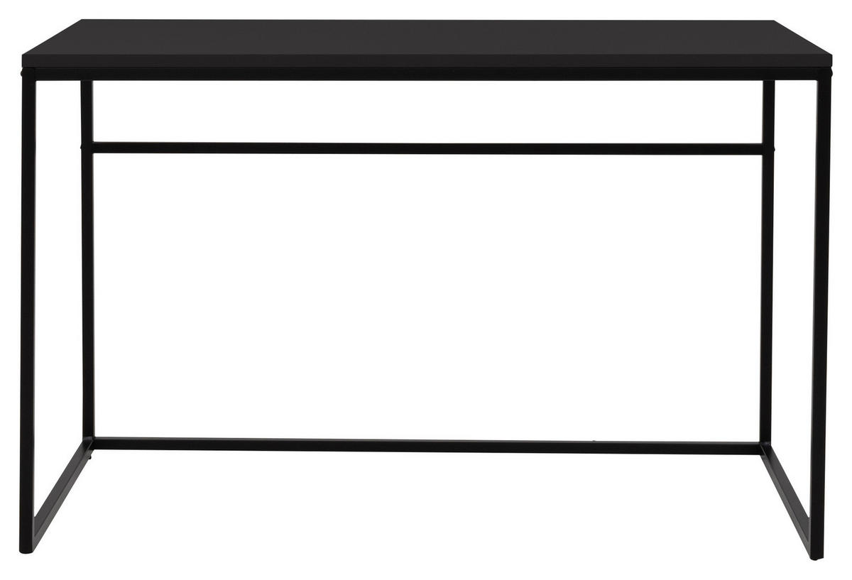SCHREIBTISCH 118/60/75 cm  in Schwarz  - Schwarz, Design, Holzwerkstoff/Metall (118/60/75cm)