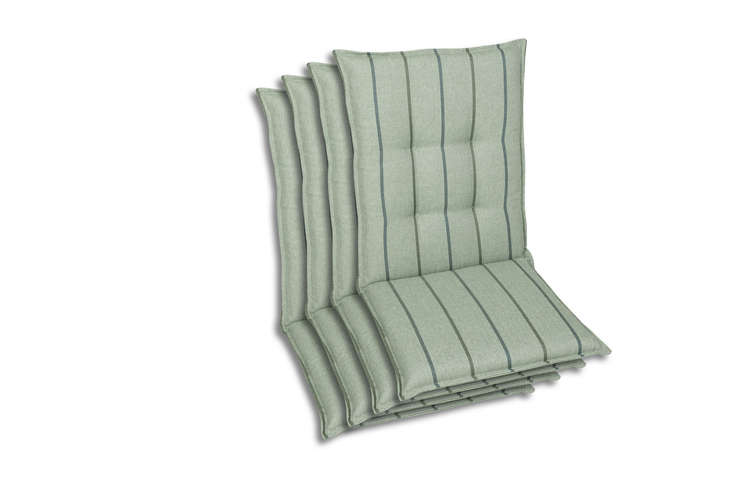 SESSELAUFLAGENSET Streifen  - Hellgrün, Basics, Textil (50/7/108cm)