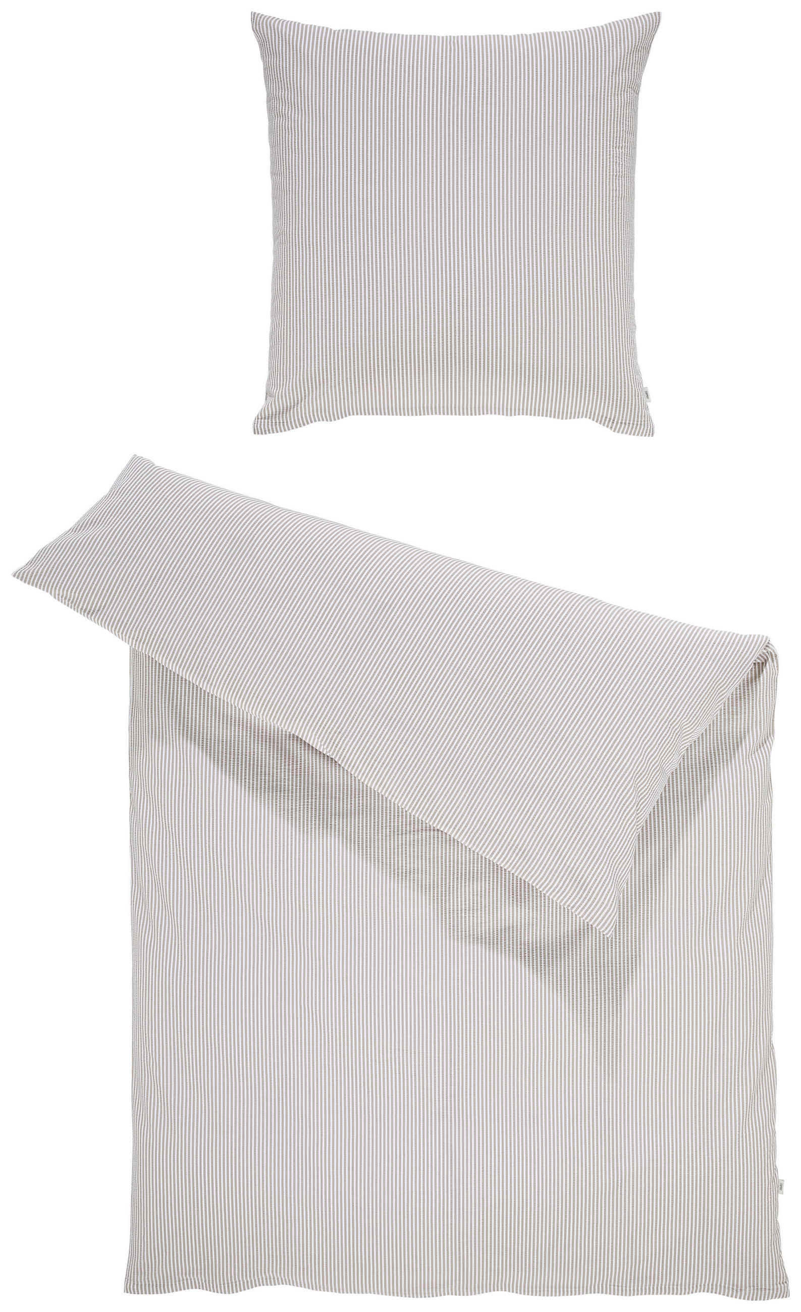 BETTWÄSCHE BENTE Seersucker 135/200 cm  - Taupe/Beige, Design, Textil (135/200cm) - Esprit