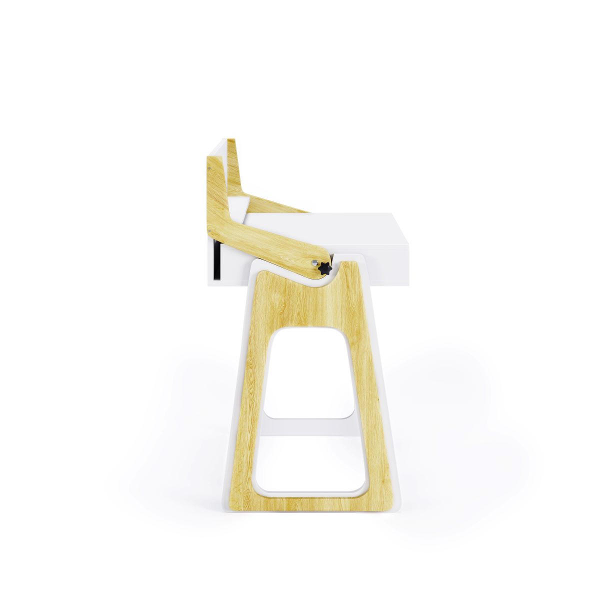 SCHREIBTISCH 91/101/54 cm  in Weiß, Eichefarben  - Eichefarben/Weiß, Design, Holz/Holzwerkstoff (91/101/54cm) - MID.YOU
