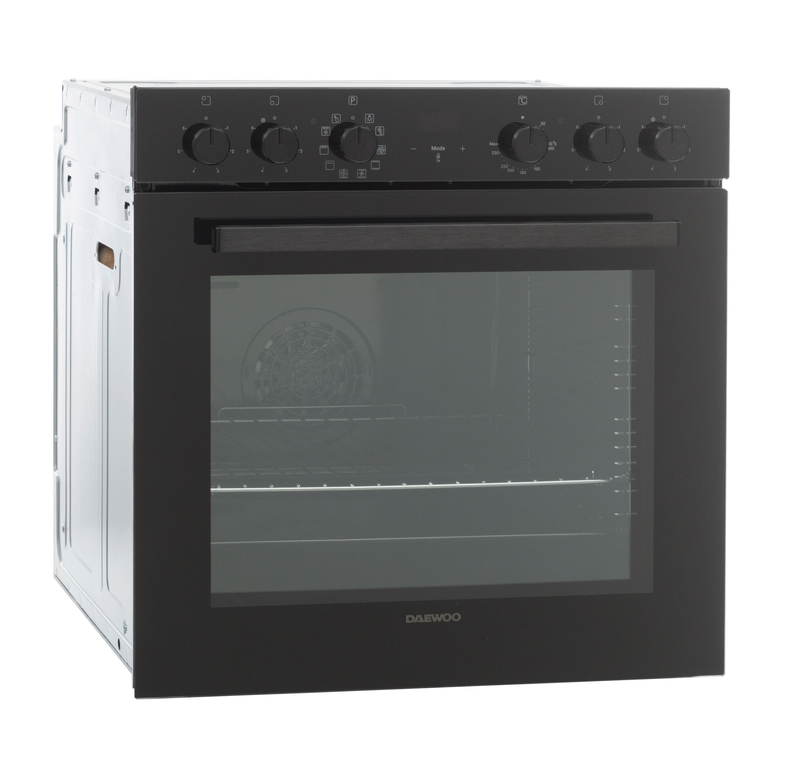 EINBAUHERD  - Schwarz, Basics, Glas/Metall (59.5/59.5/57.5cm) - Daewoo