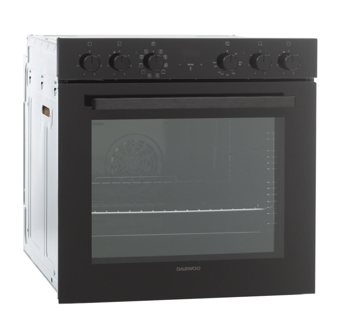 EINBAUHERD  - Schwarz, Basics, Glas/Metall (59.5/59.5/57.5cm) - Daewoo