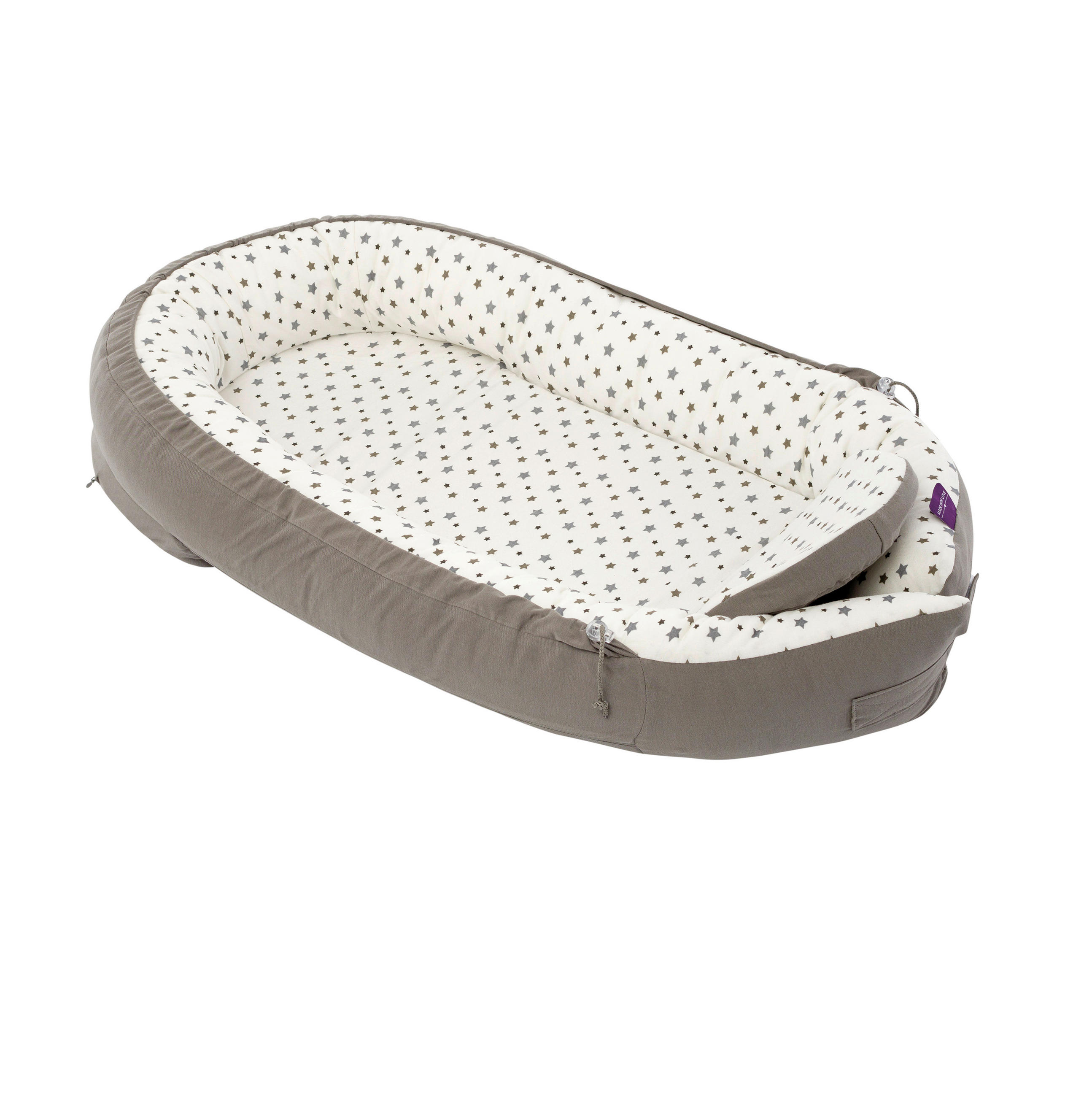 KUSCHELNEST Home Premium  84/47/13 cm   - Dunkelgrau/Weiß, Basics, Textil (84/47/13cm) - Träumeland