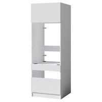 WASCHMASCHINENSCHRANK  68/200/68 cm  - Schwarz/Weiß, Design, Holzwerkstoff/Metall (68/200/68cm) - Milino