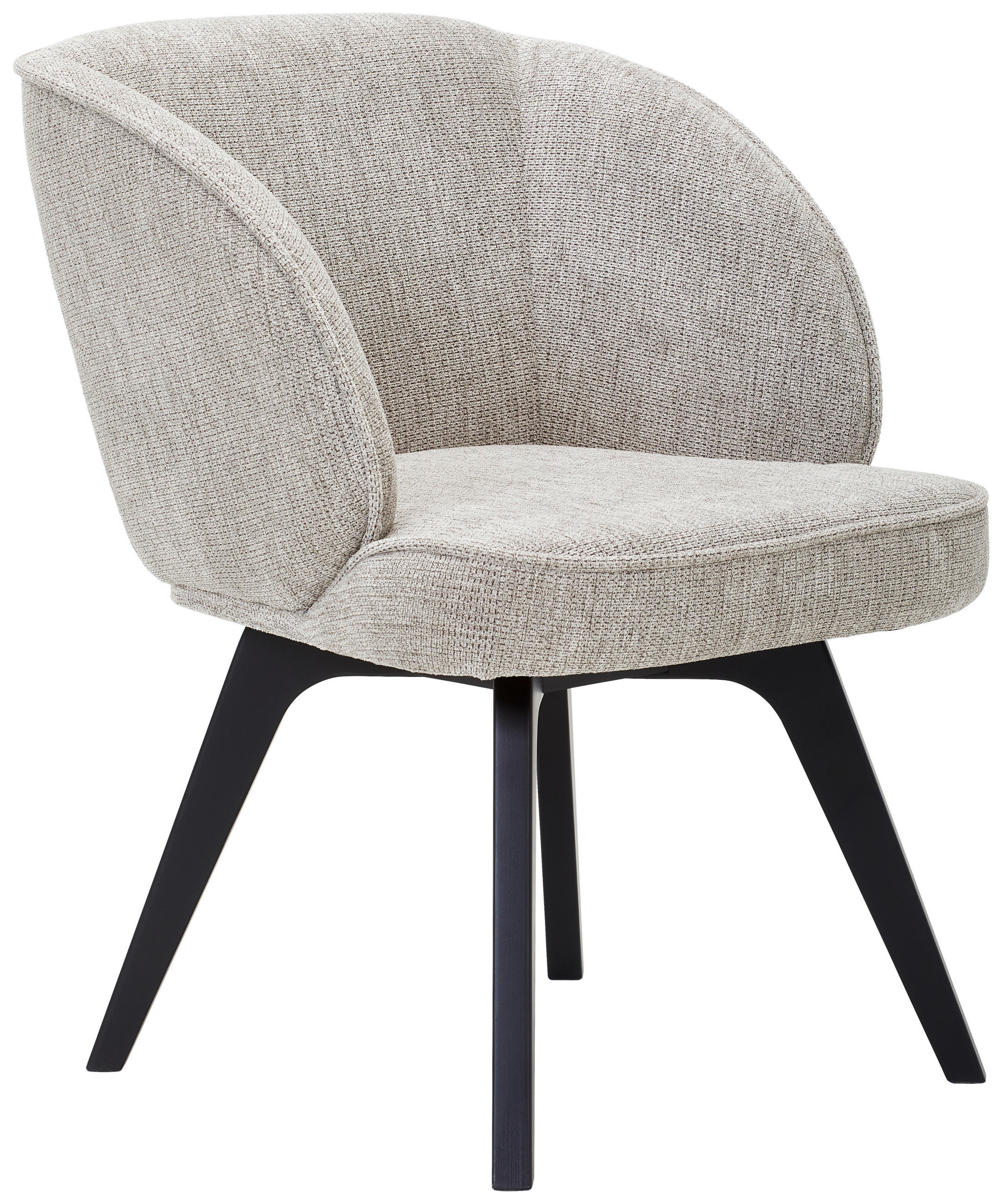 ARMLEHNSTUHL  in Webstoff  - Schwarz/Cappuccino, Design, Holz/Textil (63/83/62cm) - Novel