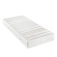 GELSCHAUMMATRATZE 90/200 cm, Höhe ca.: 20 cm, H3 = fest, 7-Zonen - Weiß, Basics, Textil (90/200cm) - Sleeptex